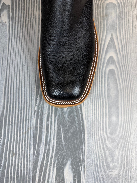 Men's Anderson Bean Black Smooth Ostrich with 13" Winter Taupe Kidskin Tops - Style 216