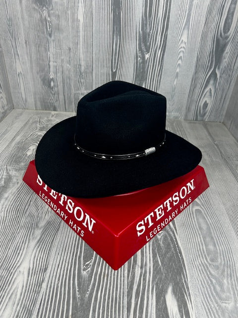 Stetson Pawnee Black 5X Felt 3 1/4" Brim Gun Club Collection