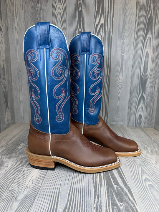 Men's Olathe Chocolate Horsebutt with 14" Sky Blue Avatar Tops - Style # 36