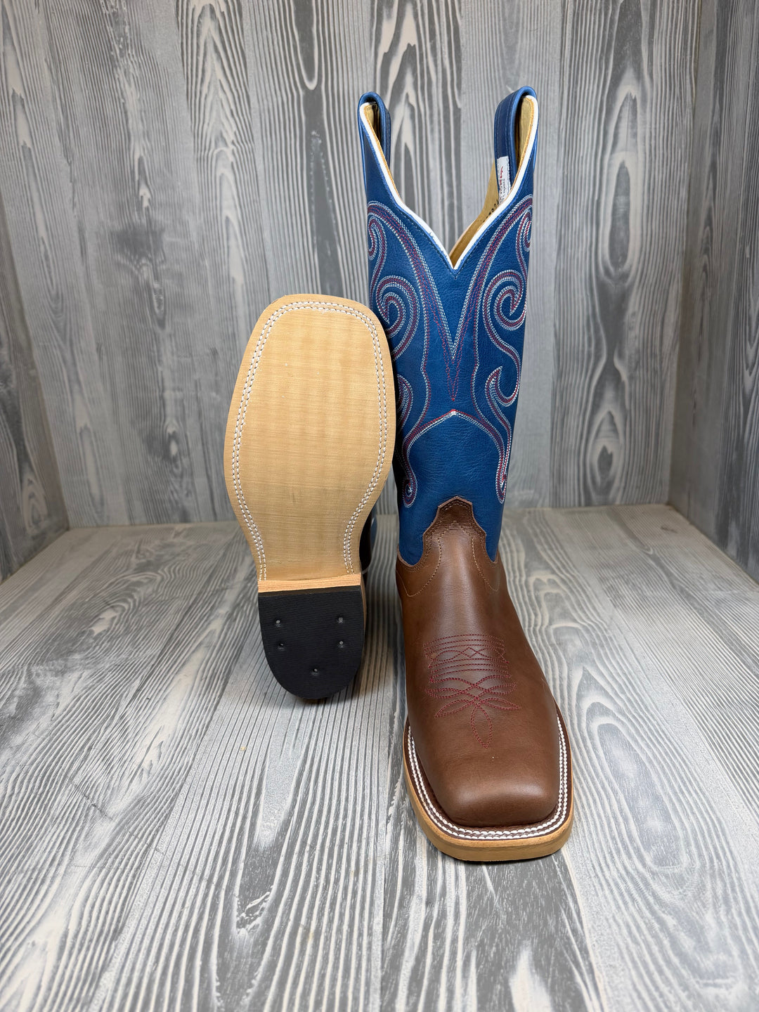 Men's Olathe Chocolate Horsebutt with 14" Sky Blue Avatar Tops - Style # 36