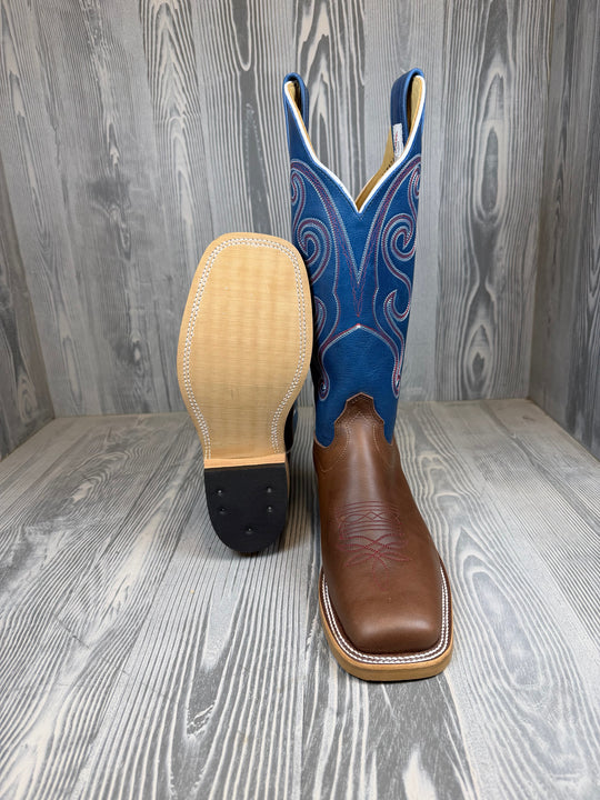 Men's Olathe Chocolate Horsebutt with 14" Sky Blue Avatar Tops - Style # 36
