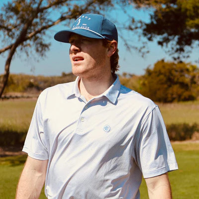 Men's Cowboy Country Club Diamondback Light Blue Polo