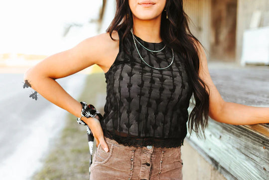 Ladies Two 2 Fly Sweet Stocktank Black Tank