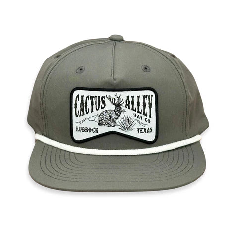 Cactus Alley Charcoal Rope Jackalope Snapback Cap - P127