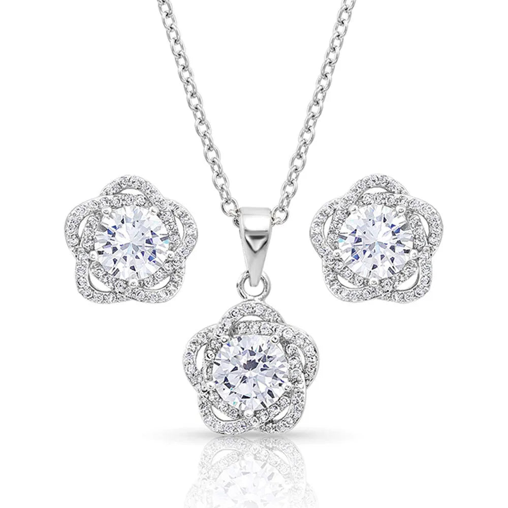 Montana Silversmiths Starlight Flower Jewelry Set - JS4300
