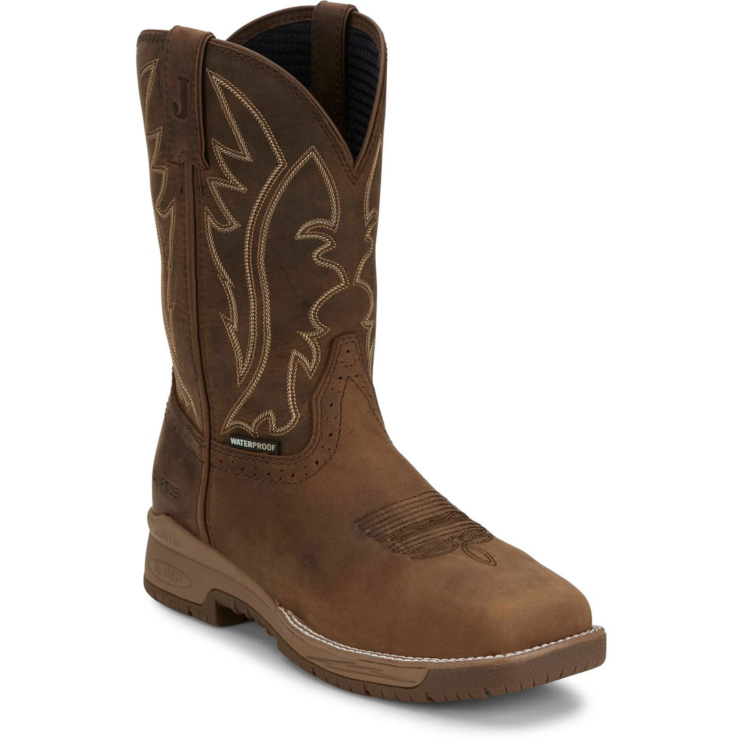 Men's Justin Nitread 11" Waterproof Nano Composite Toe Work Boot - CR3207