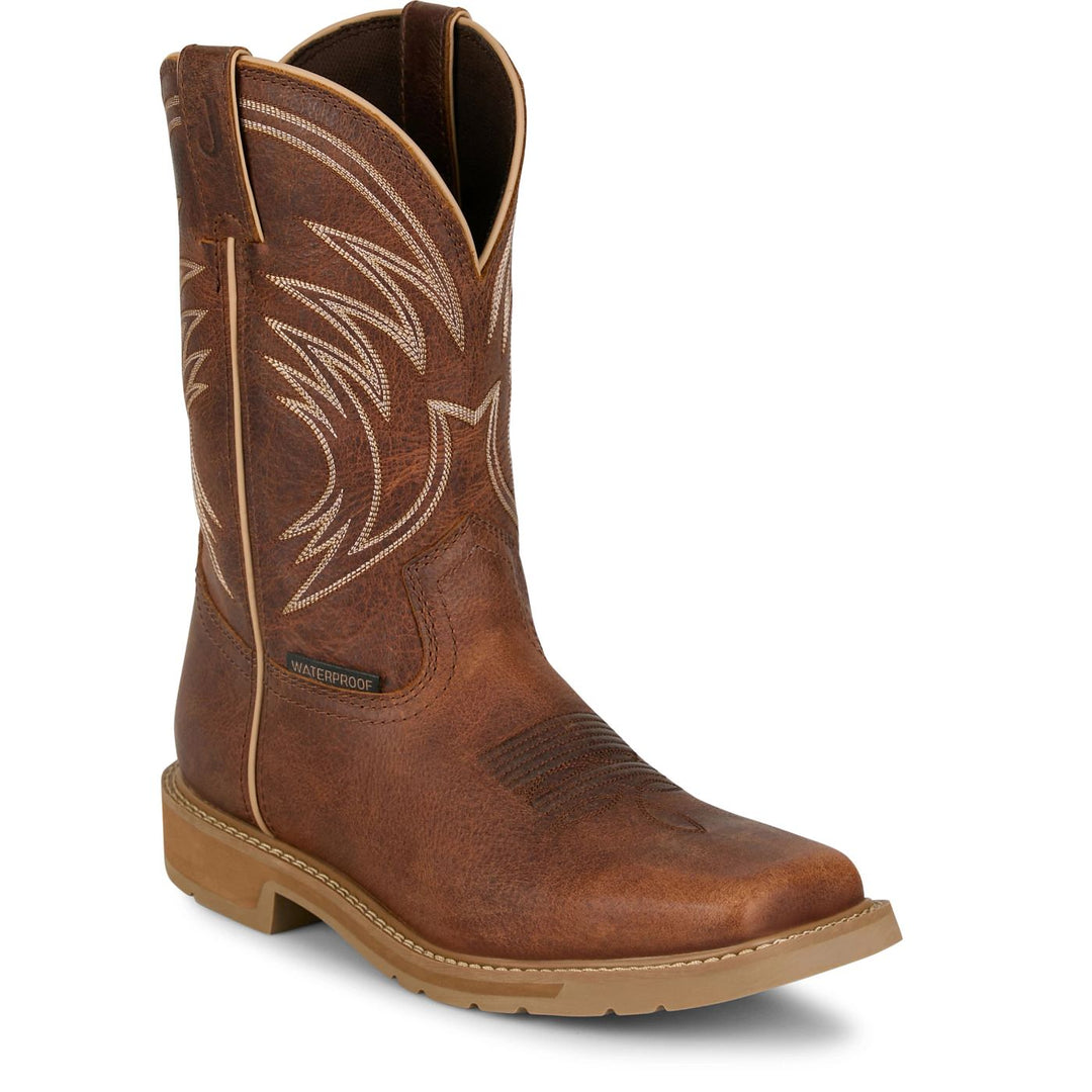 Men's Justin Water Buffalo Soft Toe Waterproof 11" Work Boot - SE4242