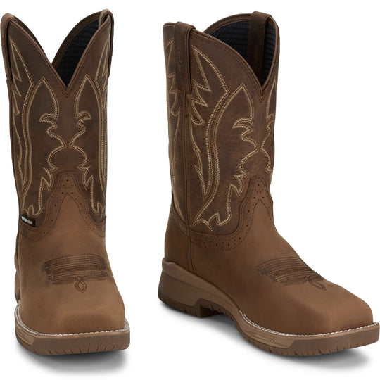 Men's Justin Nitread 11" Waterproof Nano Composite Toe Work Boot - CR3207
