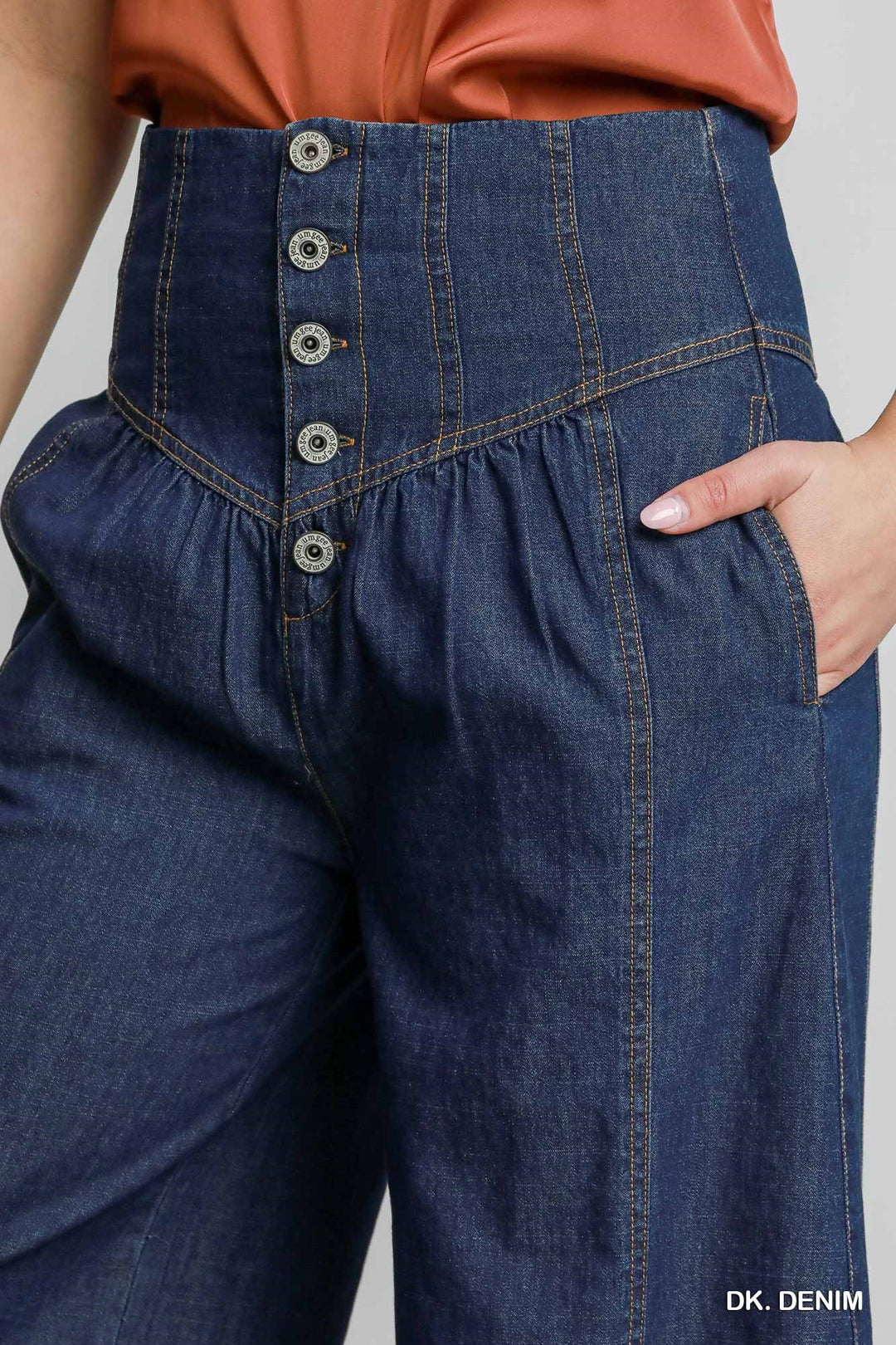 Ladies Umgee Western Style High Waist Pants - K9662