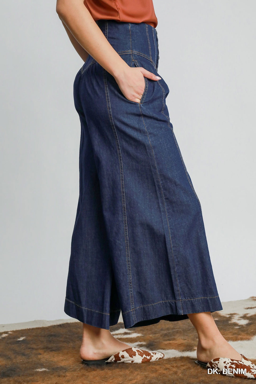 Ladies Umgee Western Style High Waist Pants - K9662