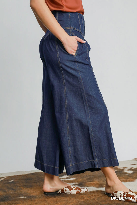 Ladies Umgee Western Style High Waist Pants - K9662