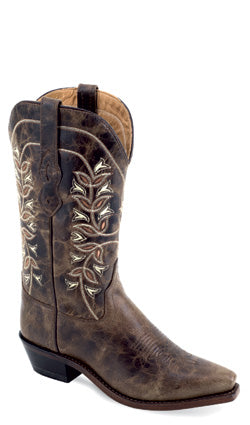 Women's Oldwest Distressed Brown Snip Western Boot - LF1677