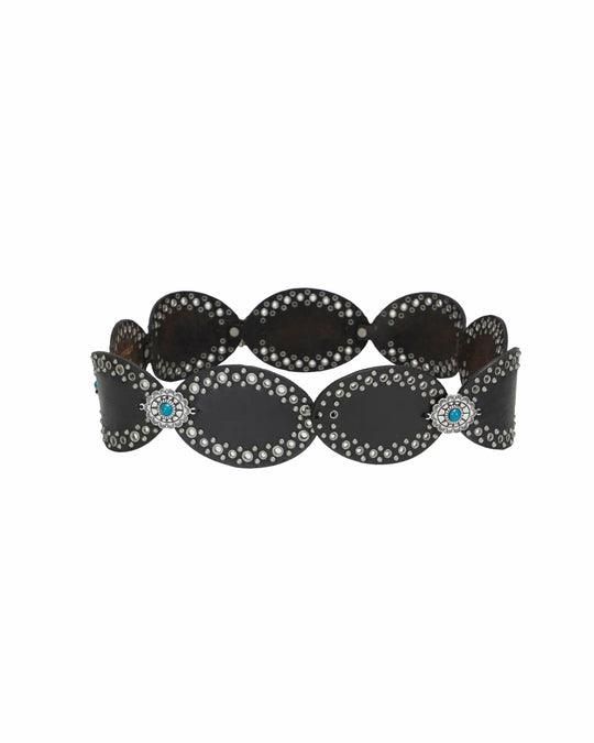 Ladies Loyal West Alta Buena Leather Belt In Calfskin Black - 215
