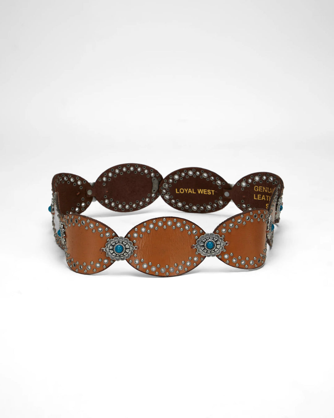 Ladies Loyal West Alta Buena Leather Belt In Calfskin Brown - 216