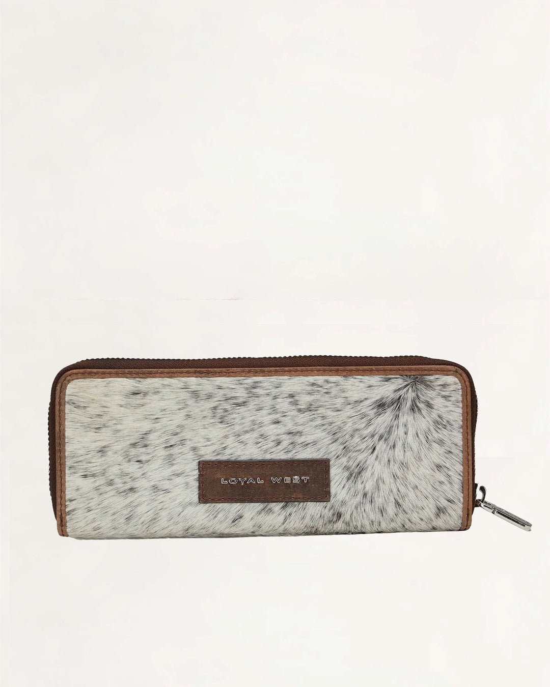 Loyal West Ranch Road Jewelry Case In Brown & White Cowhide - LW-s25-230
