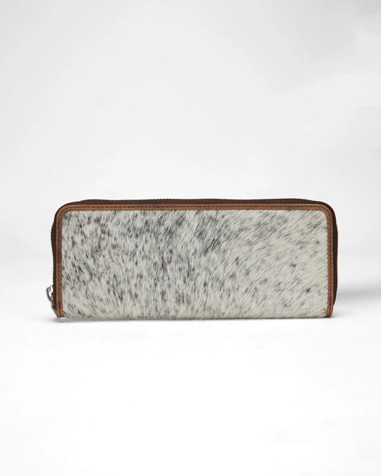 Loyal West Ranch Road Jewelry Case In Brown & White Cowhide - LW-s25-230