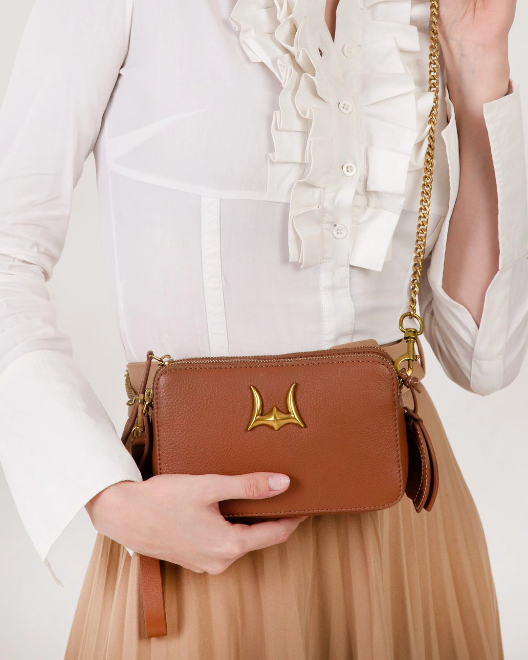 Loyal West Leather & Calfskin Shell Mini Purse - LW-SS25-124-SB