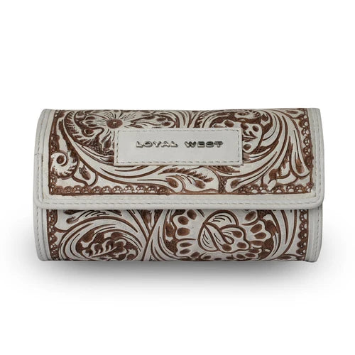 Loyal West Handtooled Canyon Jewelry Case Ivory Dust- LW-S26-607-JO