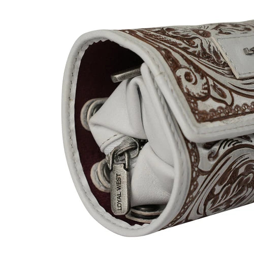 Loyal West Handtooled Canyon Jewelry Case Ivory Dust- LW-S26-607-JO