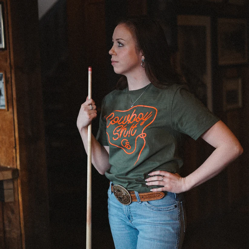 Cowboy Sh!t Lasso Military Green T-Shirt - 186