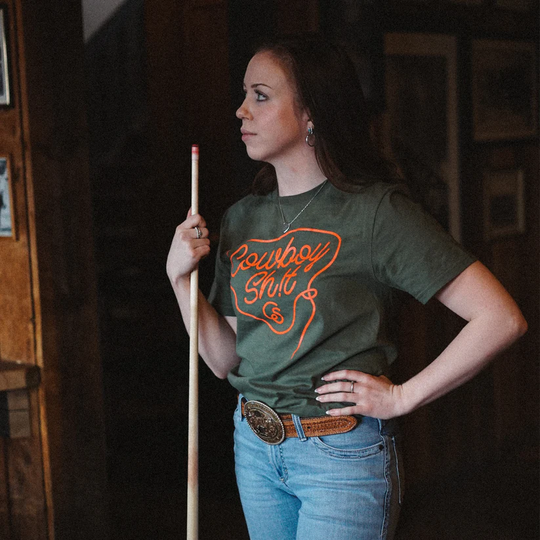 Cowboy Sh!t Lasso Military Green T-Shirt - 186