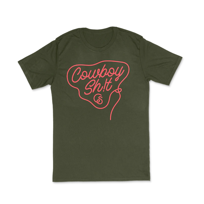 Cowboy Sh!t Lasso Military Green T-Shirt - 186