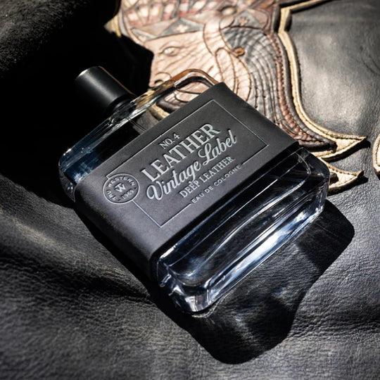 No. 4 Leather Vintage Label Deep Leather Cologne