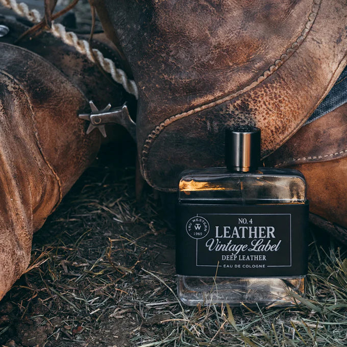 No. 4 Leather Vintage Label Deep Leather Cologne