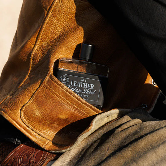 No. 4 Leather Vintage Label Deep Leather Cologne