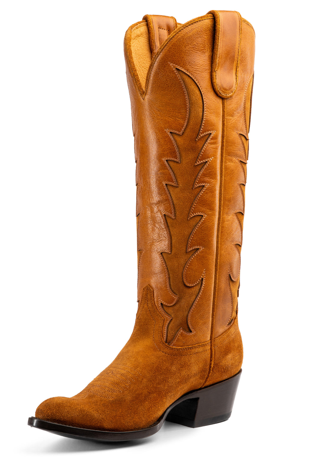 Macie Bean "Show Me The Honey" Caramel Suede with 15" Caramel Mont Blanc Tops - M5246