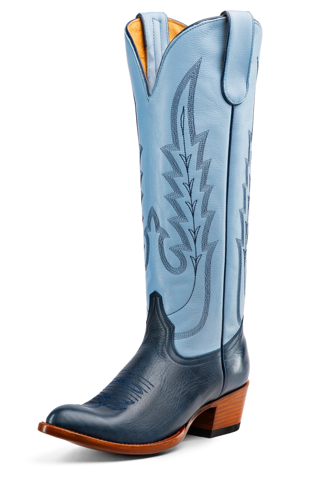 Women's Macie Bean "Blue Belle" Blue Glazed with 15" Celeste Wild Lucky Tops - M5247