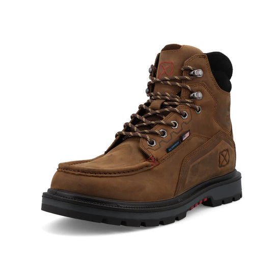 Men's Twisted X 6" Waterproof Work Boot Soft Toe Lace Up - MDAW001