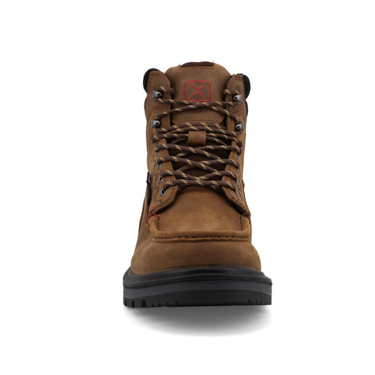 Men's Twisted X 6" Waterproof Work Boot Soft Toe Lace Up - MDAW001