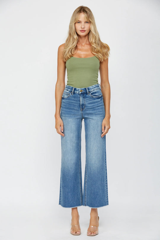 Ladies Mica Denim Festival Stretch Super High Rise Wide Leg Jean - MDE-W182