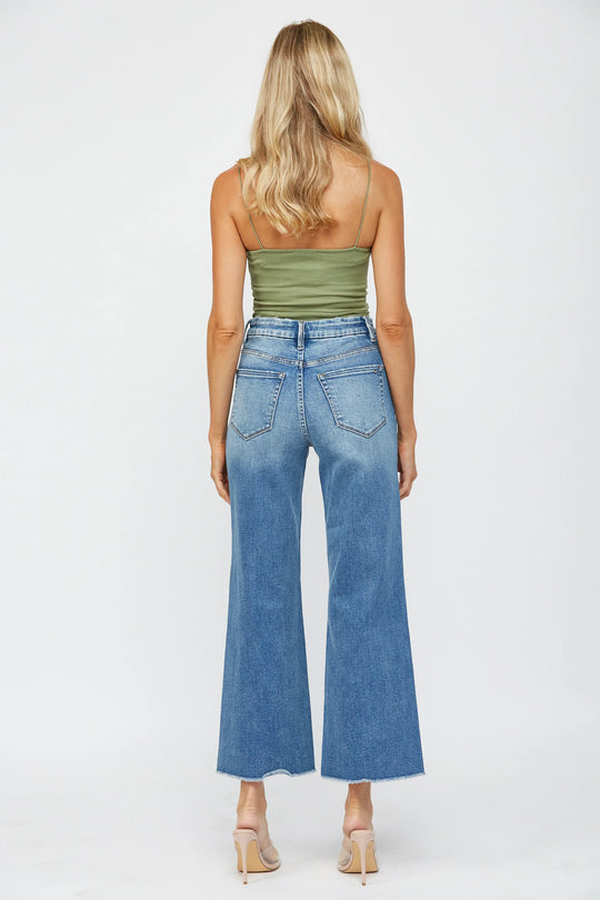 Ladies Mica Denim Festival Stretch Super High Rise Wide Leg Jean - MDE-W182