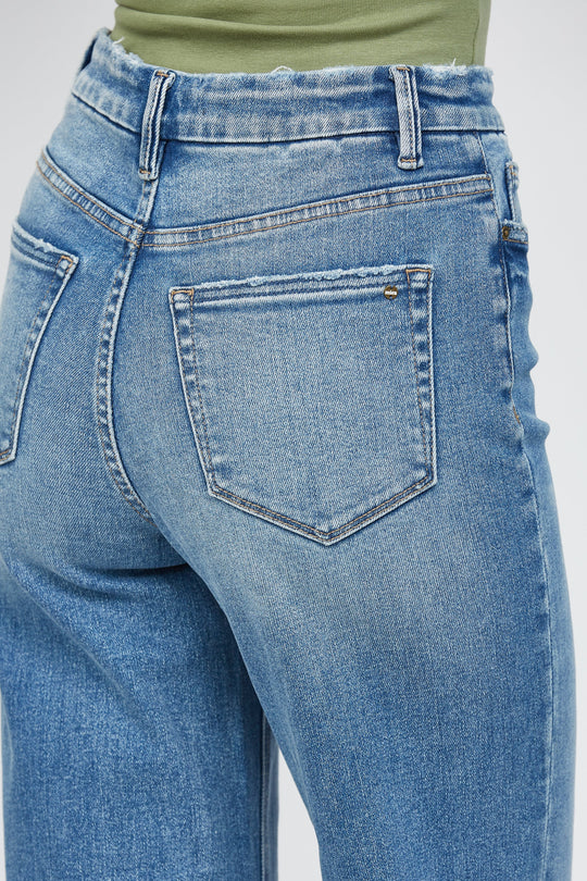 Ladies Mica Denim Festival Stretch Super High Rise Wide Leg Jean - MDE-W182