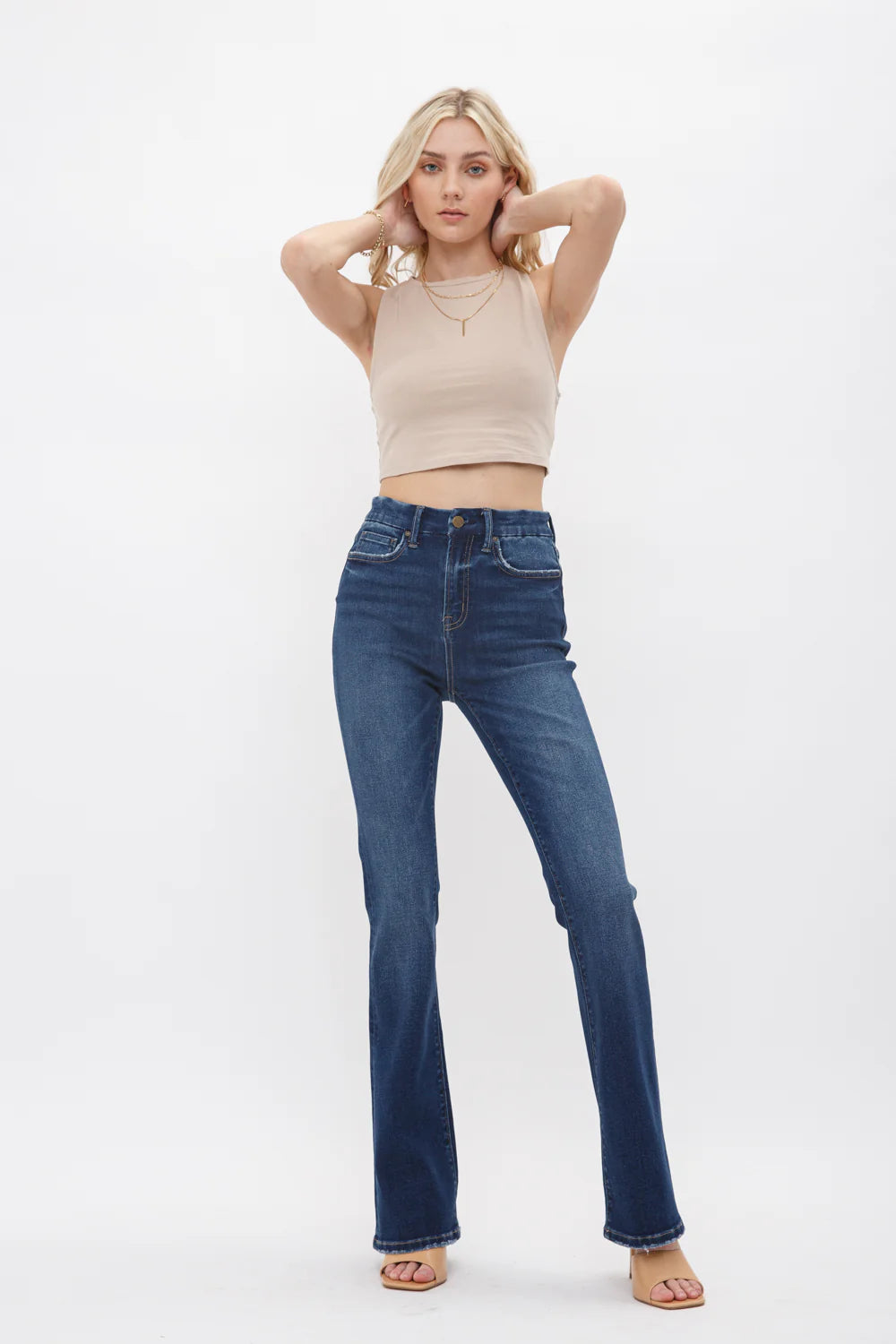 Ladies Mica Denim High Rise Bootcut in Quartet - MDP-B167DK - FINAL SALE