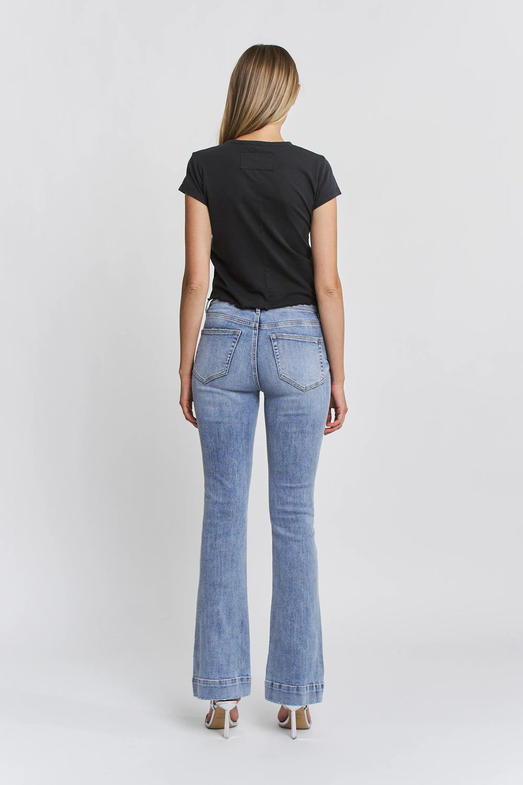 Ladies Mica High Rise Boot Cut Trouser Hem - MDP-B3663A