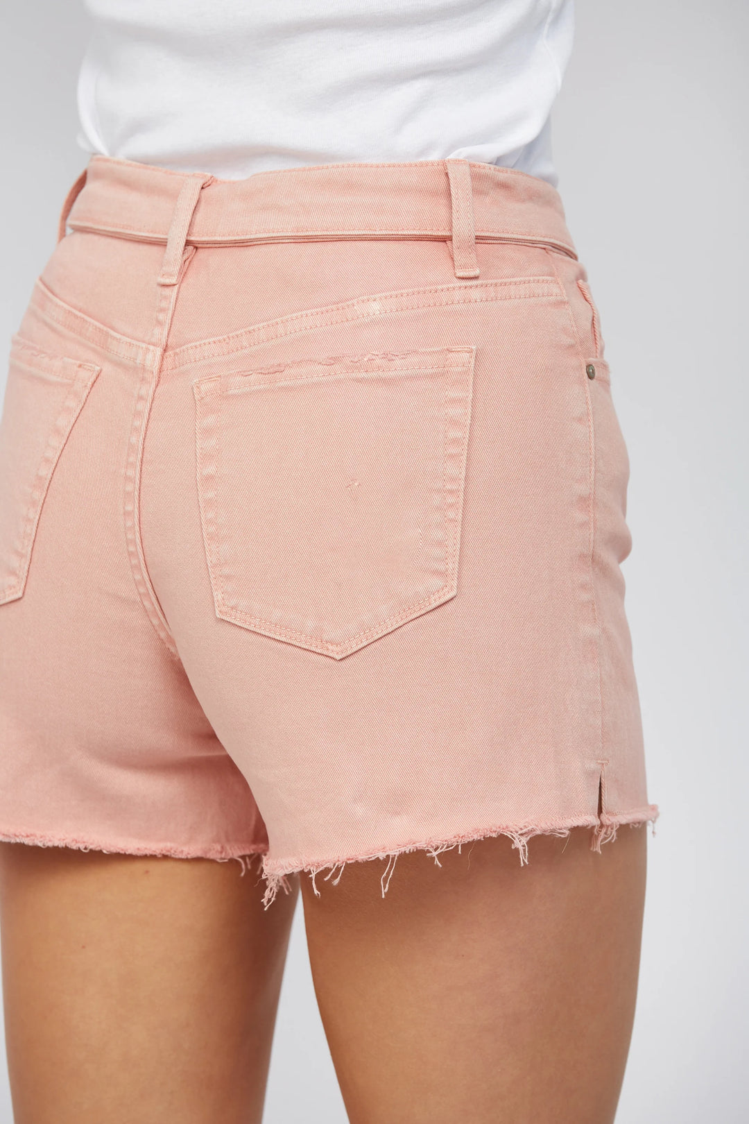 Ladies Mica Denim Fold Over High Rise Shorts - MDP-H3068LC