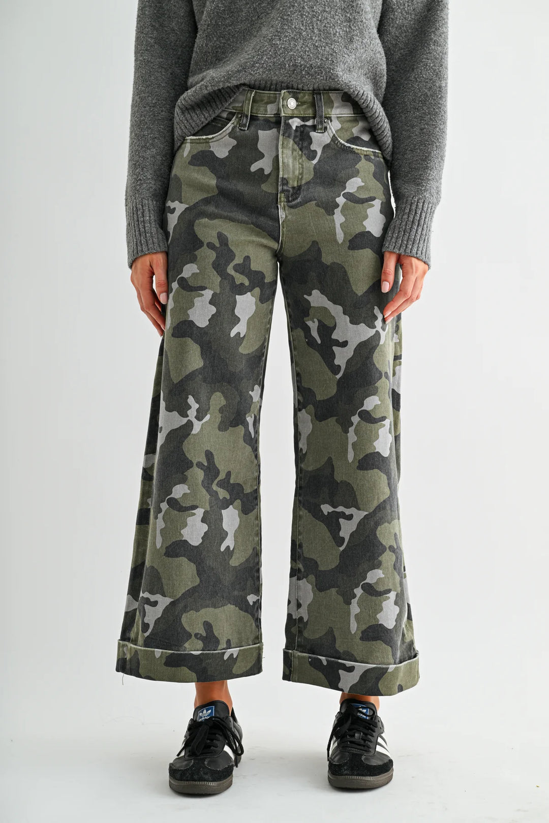 Ladies Mica Denim High Rise Camo Cropped Jean - MDP-W3895