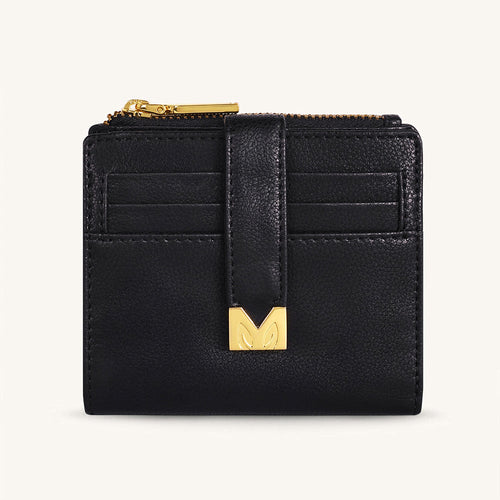 Mira & Moss Regina Compact Wallet - Black - MM-00103