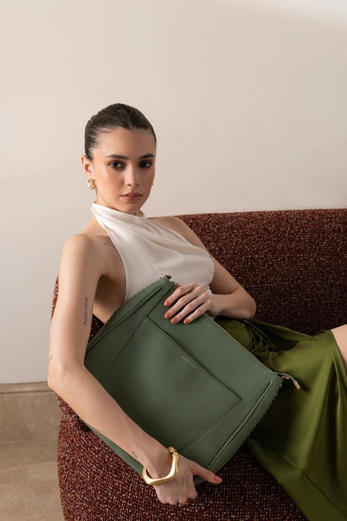 Mira & Moss Talia Shoulder Bag - Sage - MM00212