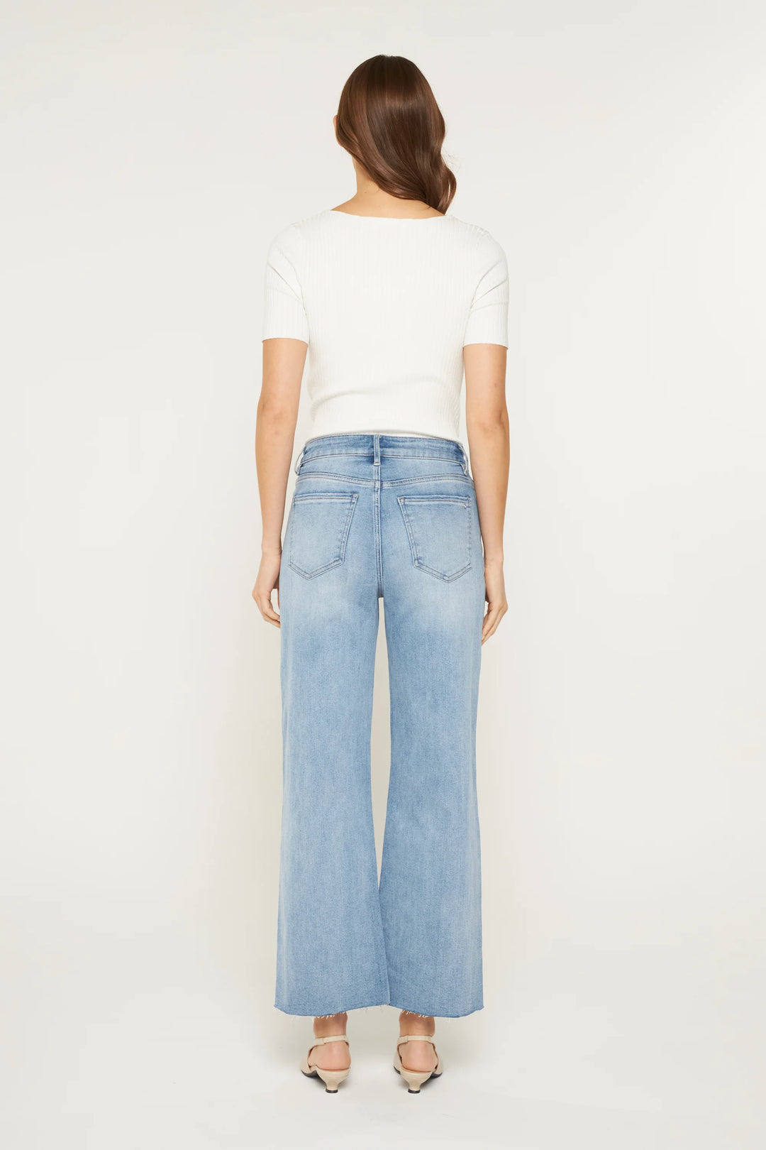 Ladies Mica High Rise Wide Raw Flare - MTT-W3477