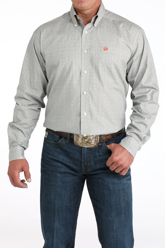 Men's Cinch Geometric Print Button-Down Western Shirt - MTW1105961