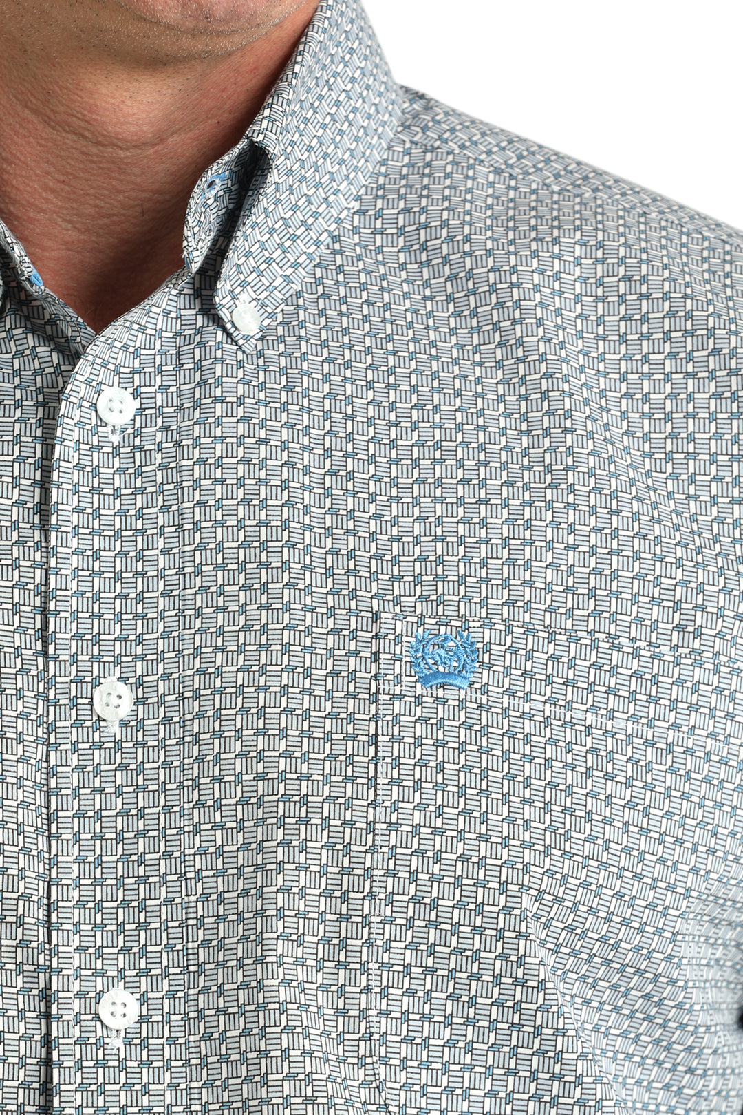 Men's Cinch Geometric Print Long Sleeve Shirt - MTW1105999