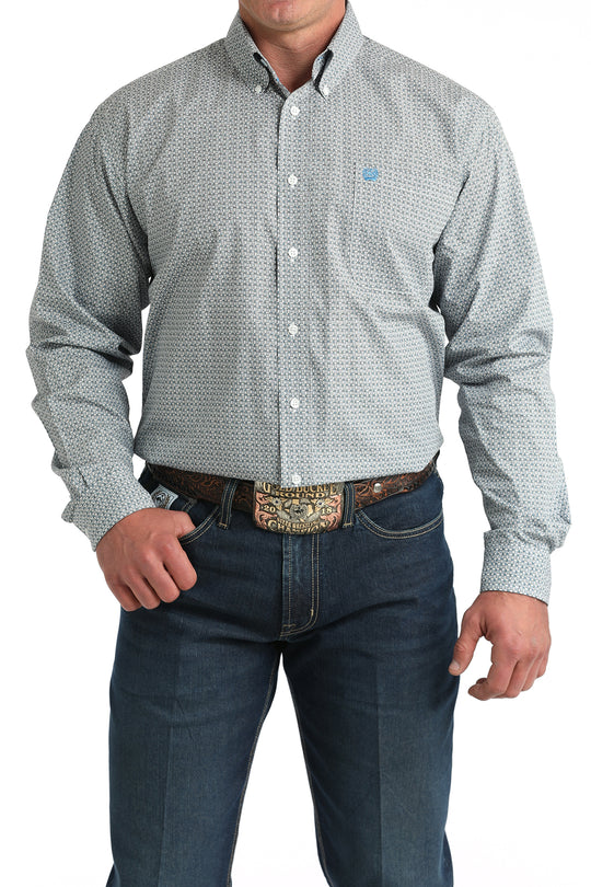 Men's Cinch Geometric Print Long Sleeve Shirt - MTW1105999