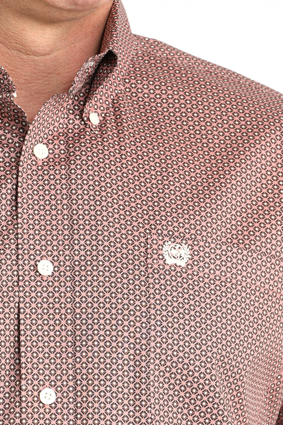 Men's Cinch Geometric Print Long Sleeve Shirt - MTW1106017