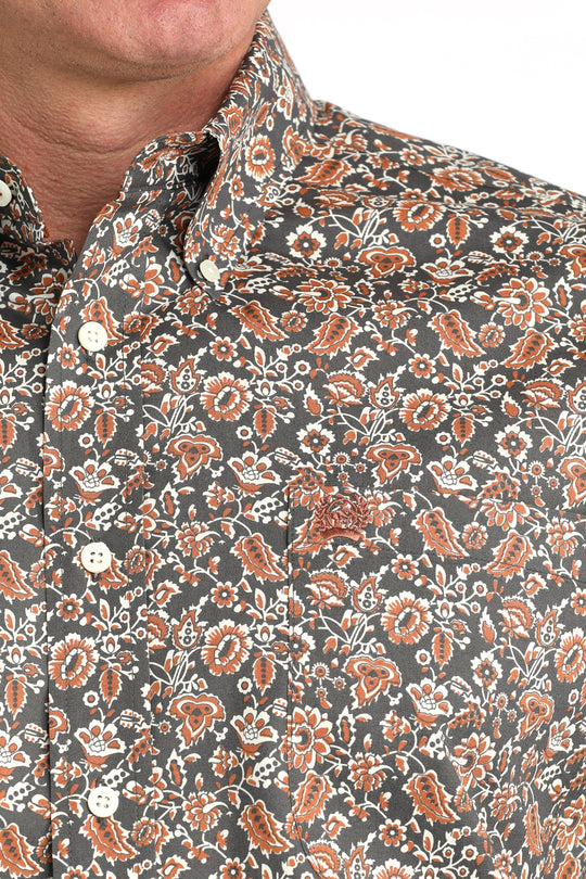 Men's Cinch Long Sleeve Floral Print Shirt - MTW1106030