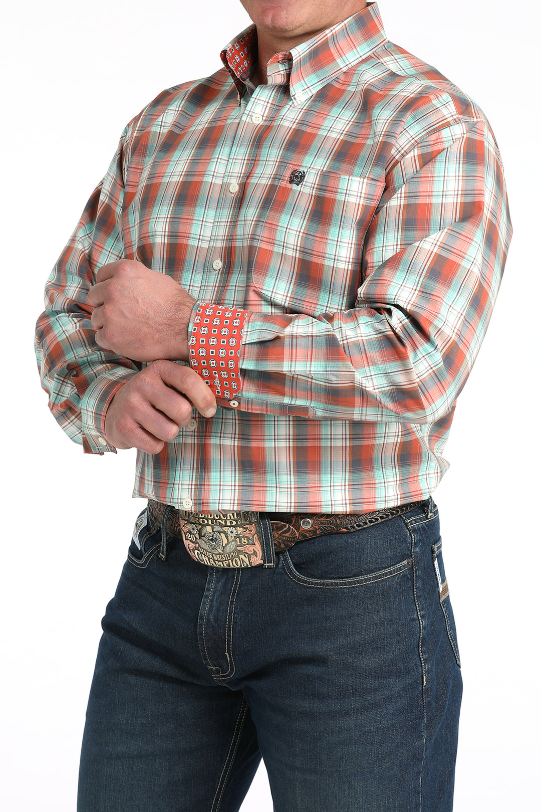 Men's Cinch Long Sleeve Plaid Shirt - MTW1106039