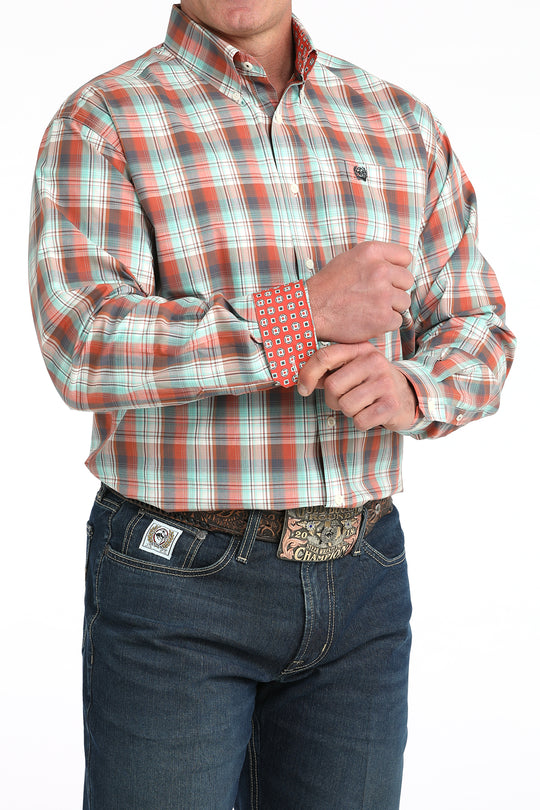 Men's Cinch Long Sleeve Plaid Shirt - MTW1106039